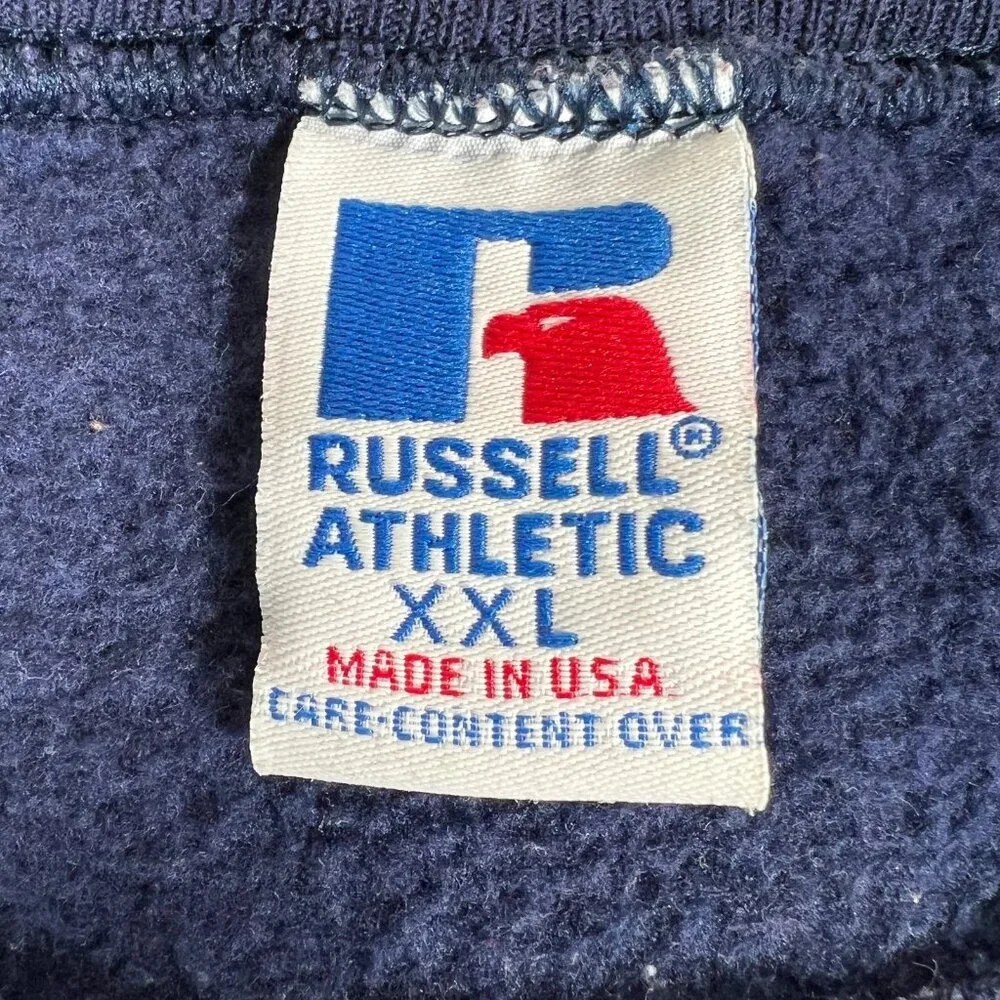 Vintage Russell Athletic Mens Blue Georgia Tech Wreath Sweatshirt Size XXL - Picture 2 of 11